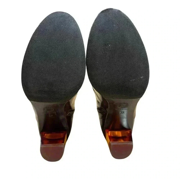 Dries Van Noten DVN Tortoise Ankle Boots Booties Size 37 6.5 Made in Italy - Picture 5 of 9